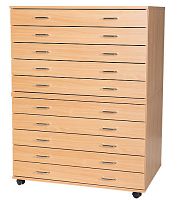 Contemporary chest A52024 beechoakmetal