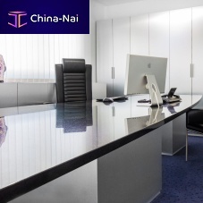 Contemporary desk lacquered woodmarblegranite