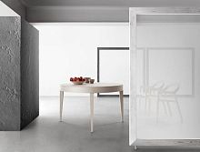 Contemporary table EDO TONDOwoodenroundextending