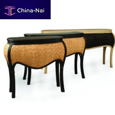 Traditional sideboard table THEODOREteakrattanoval