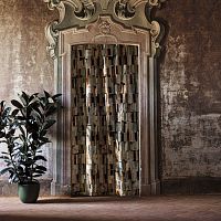 Upholstery fabric QUADRATA for curtaingeometricvelvet
