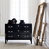 Classic chest of drawers BROOK STREETleathernot specifiedblack