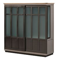 Contemporary display cabinet SYMBIOSEfree-standingglasswooden