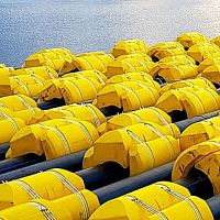Dredging float 220-280 plasticfor pipelineswith foam
