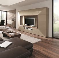 Contemporary TV wall unit PRISMA AMB.P1lacquered wood
