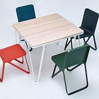 Contemporary dining table LOOPoakashAmerican walnut
