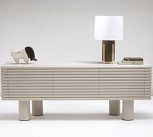 Contemporary sideboard wooden4-leggedwhite