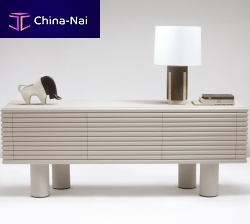 Contemporary sideboard wooden4-leggedwhite
