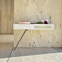 Contemporary sideboard table ATIRlacquered MDFmarblesteel base