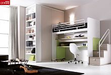 Loft bed COMPOSIZIONE 305singlecontemporarywith writing desk