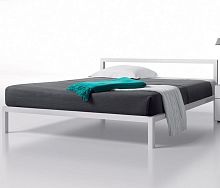 Double bed contemporarywith headboardwith integrated bedside table