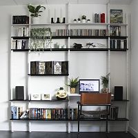 Wall-mounted shelving system Etagre bibliothque murale contemporarythermo-lacquered steelhome