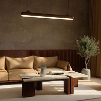 Contemporary coffee table Grenvillewalnutbrasstravertine