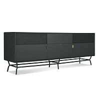 Contemporary sideboard DANG 2wood veneerpowder-coated steelperforated sheet metal