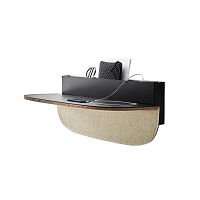 Wall-mounted desk dunecontemporarymetalfabric