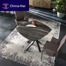 Contemporary table SHANGAIlacquered woodtempered glassceramic