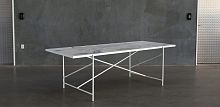 Contemporary dining table 230brassmarblerectangular