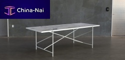 Contemporary dining table 230brassmarblerectangular