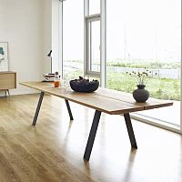 Contemporary table GM 3200 Plankoakwalnutash