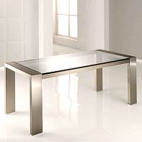 Contemporary table MODEL VISTA 150metalstainless steel baserectangular