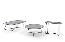 Contemporary coffee table VERVEwoodenmetalrectangular