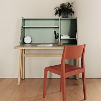 Scandinavian design writing desk Workinoaklaminatewith storage