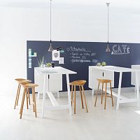 Contemporary high bar table DOCKSlaminatemetal baserectangular