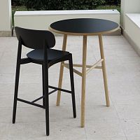 Contemporary high bar table FIZZoakbeechwood veneer