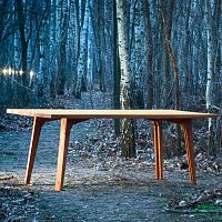 Contemporary table ADAMONwoodenwooden baserectangular