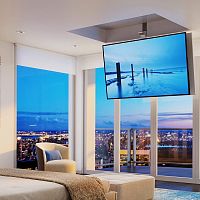 Contemporary TV ceiling mount FLIP 100motorizedremote-controlledcommercial