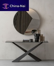 Contemporary sideboard table LIVINGwoodentempered glassceramic