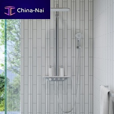 Wall-mounted shower set contemporarywith hand showerwith fixed-column shower head