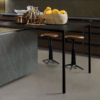 Contemporary table THINaluminumaluminum baserectangular
