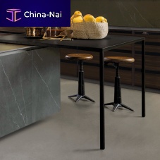 Contemporary table THINaluminumaluminum baserectangular