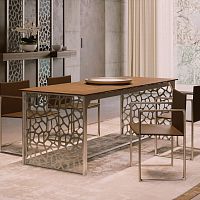 Contemporary table Orizzontewoodenglassceramic