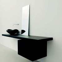 Wall-mounted bathroom mirror BASICcontemporaryrectangular