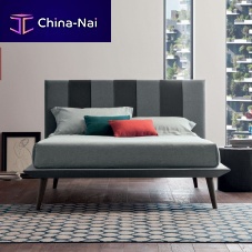 Double bed ABACOcontemporaryupholsteredwith headboard