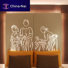Double bed headboard original designmetalwith lights