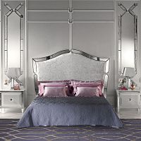 Double bed CVL020traditionalupholsteredwith headboard