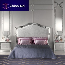 Double bed CVL020traditionalupholsteredwith headboard