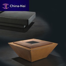 Contemporary coffee table POKER & FLOWERleatherrectangularsquare
