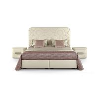 Double bed AMIDELEcontemporaryupholsteredwith headboard
