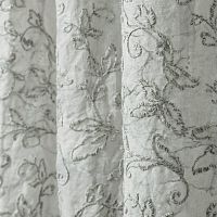 Curtain fabric DUNE MERVEILLE MARMORINO ALLOVERnature patternlinenembroidered