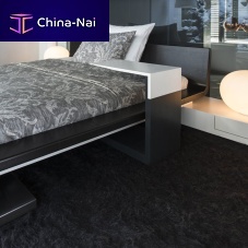 Contemporary side table SLIDERCorian®solid wood basemelamine base