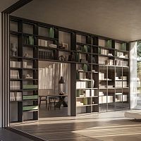 Wall-mounted shelving system ANTIBESself-supportingfloor-to-ceilingcontemporary
