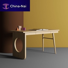 Contemporary desk BAUoakwith storage compartment