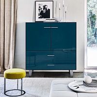 High sideboard Eucaliptocontemporarywood veneerMDF