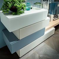Contemporary chest of drawers QUADRAlacquered woodmodularnot specified