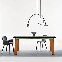 Contemporary table Aronteashlacquered MDFmarble