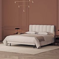 Double bed EVISAcontemporaryupholsteredwith headboard